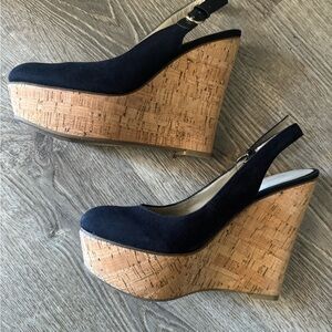 Nine West Garolina Black Fabric wedges